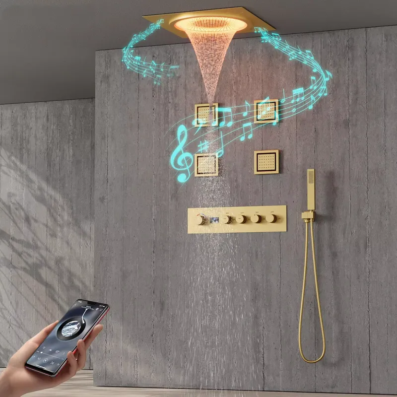Spa & Wellness Jura Resort Centre De Loisirs Des Franches Montagnes - Smart LED Shower Set Bathroom Music