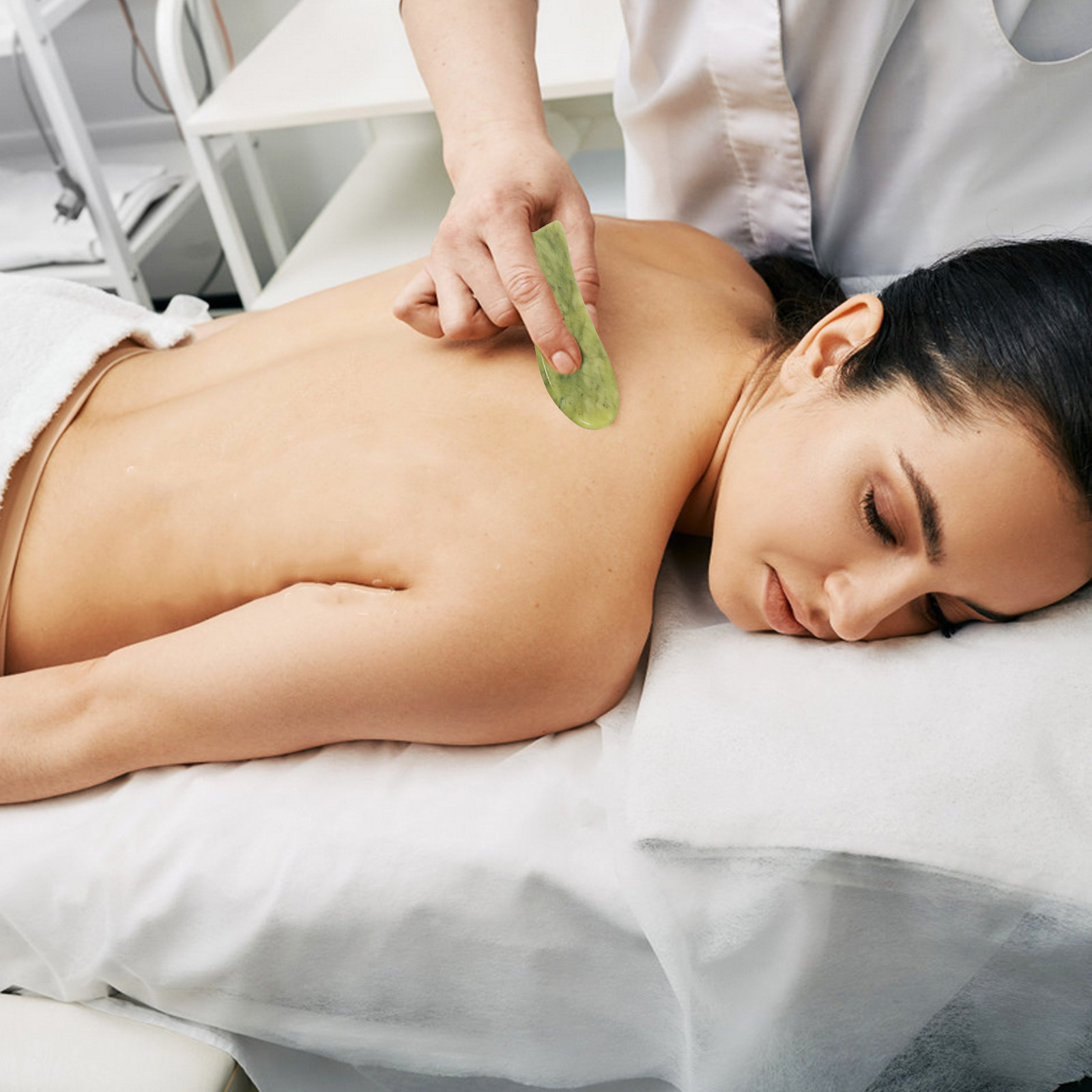 2Pcs Natural Jade Gua Sha Scra - огляд і ціна Spa Y Wellness